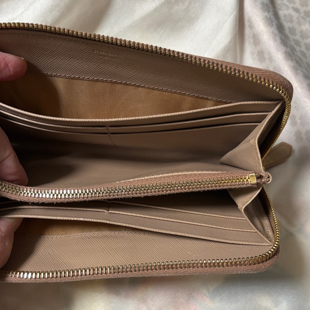 Prada Nude Leather Zip Wallet - Picture 12 of 16